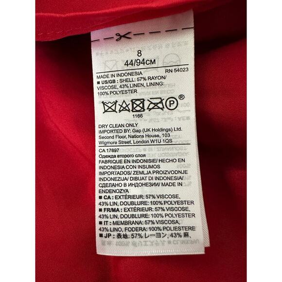 Banana Republic Linen-Blend Pepium Utility Dress sz 8 - Picture 7 of 7